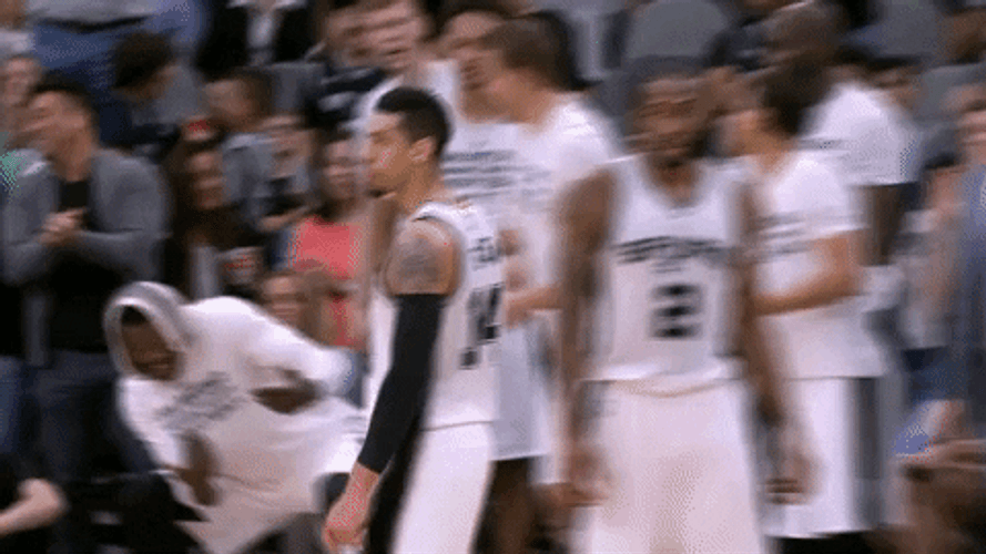 Spurs David Lee Dewayne Dedmon Cheering GIF