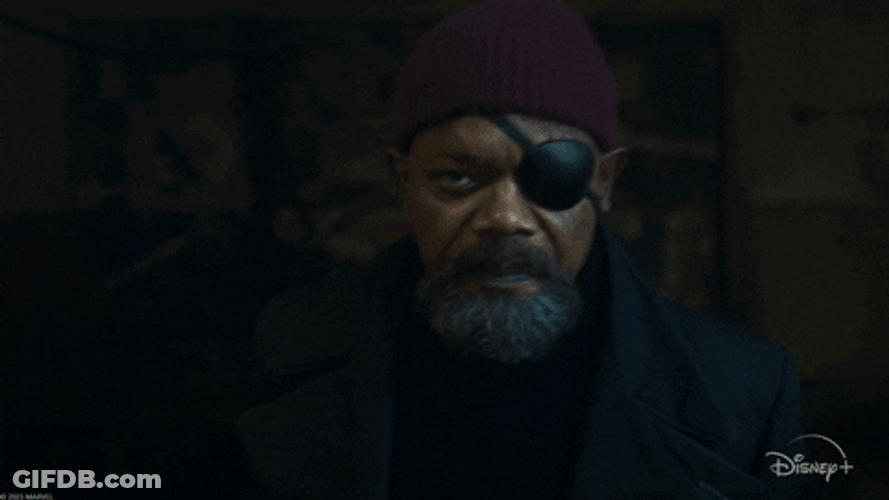 Spy Nick Fury Walking GIF