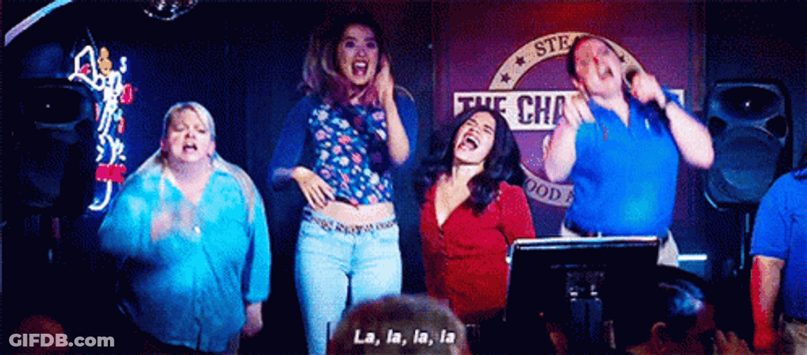 Squad Owning It In The Karaoke GIF