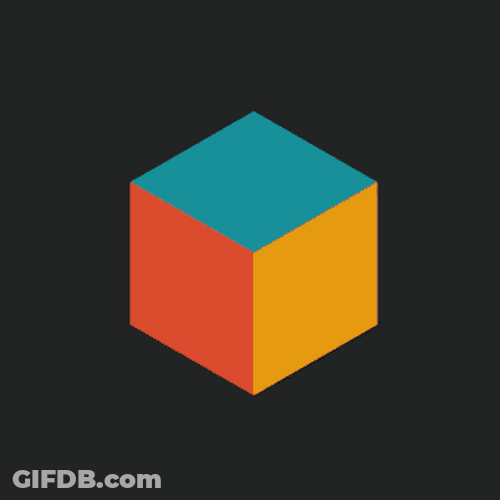 Square Cubes Transformation Animation Effect GIF