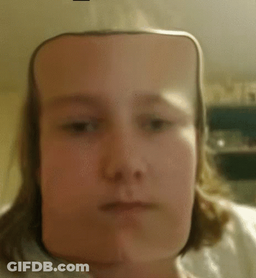 Square Face App Filter Funny GIF