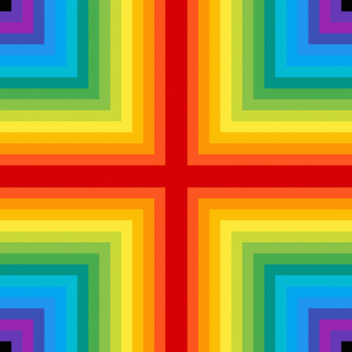 Square Fractal Flashing Colors GIF