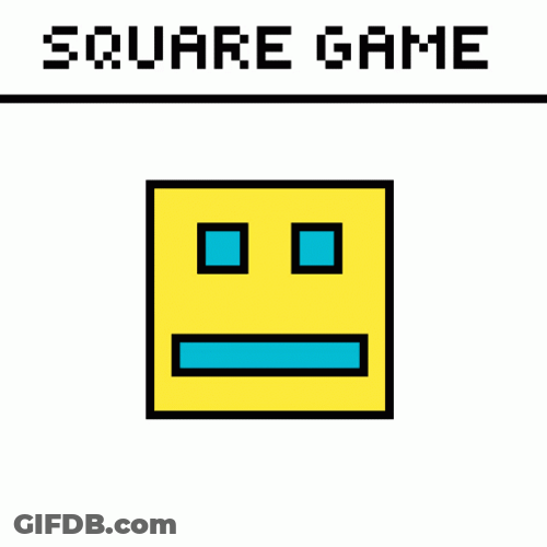 Square Game Bouncing Robot Face GIF