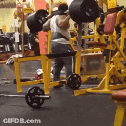 Squat Gym Fail Workout GIF