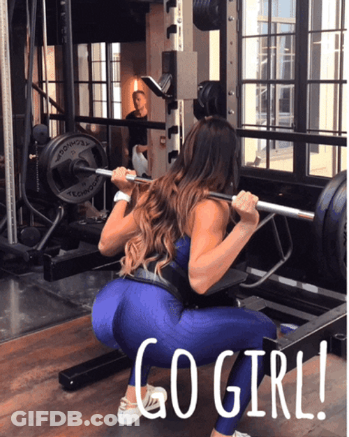 Squat Gym Go Girl GIF