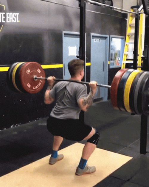 Squat Weightlifting Epic Fail GIF