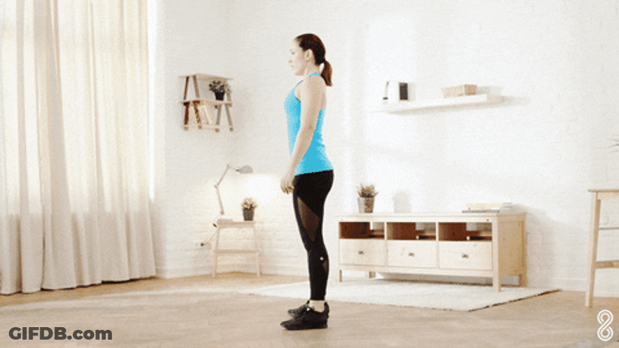 Squat Workout Woman Fitness Exercise GIF