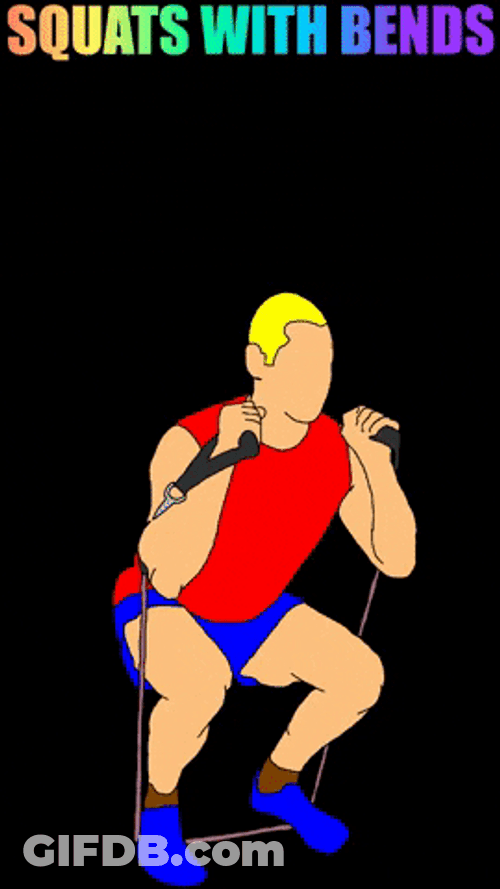 Squats With Bends Animation GIF