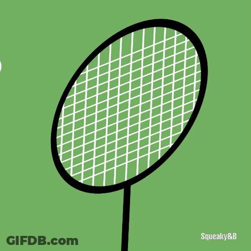 Squeaky & B Shows A Monkey Playing Badminton With A Yellow Object GIF
