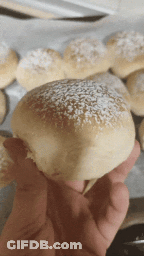 Squeezing Soft Bread GIF