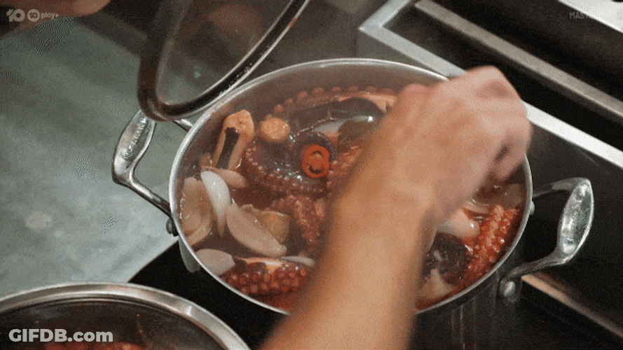 Squid Boiled In A Pot GIF