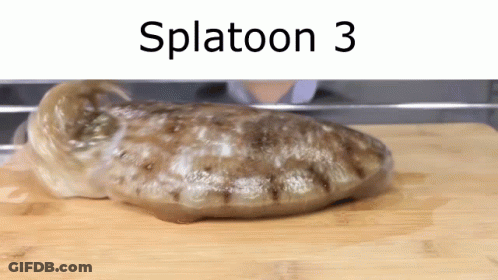 Squid Cooked On Wooden Cutting Board GIF