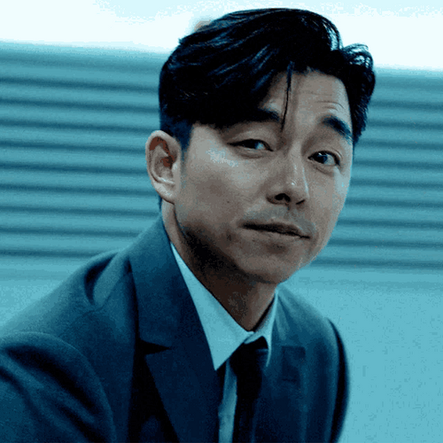 Squid Game Gong Yoo Staring GIF