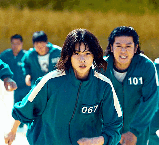 Squid Game Jang Chasing Kang GIF