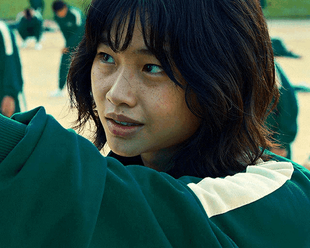Squid Game Kang Sae-Byeok Smiling GIF