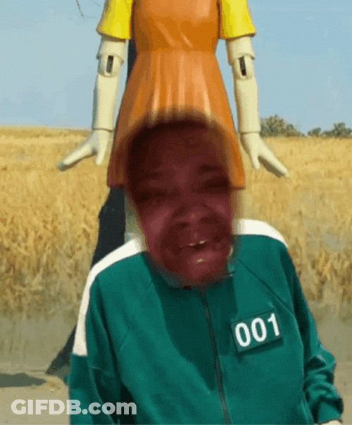 Squid Games Crying Face GIF