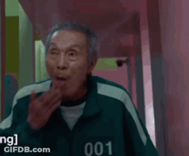 Squid Games Hand Licking GIF