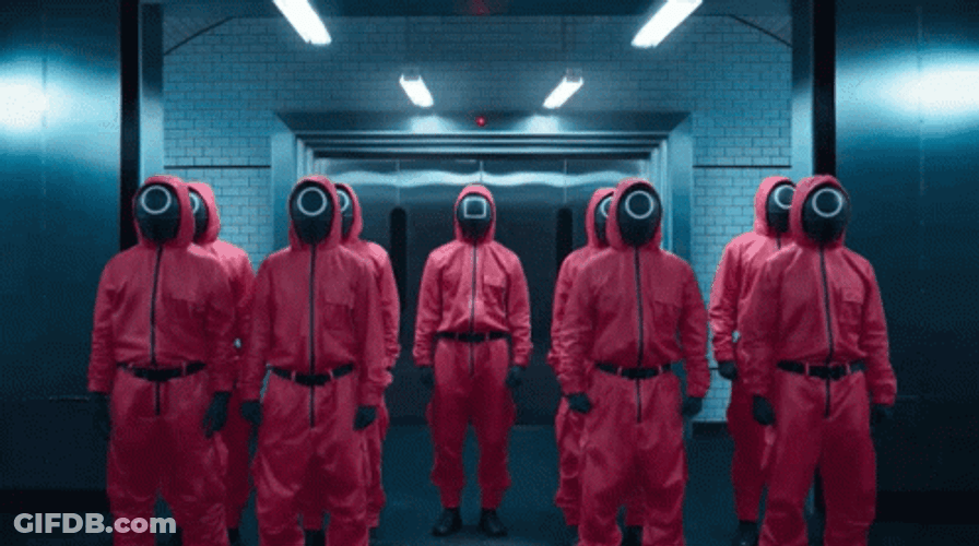 Squid Games Soldiers Coming GIF