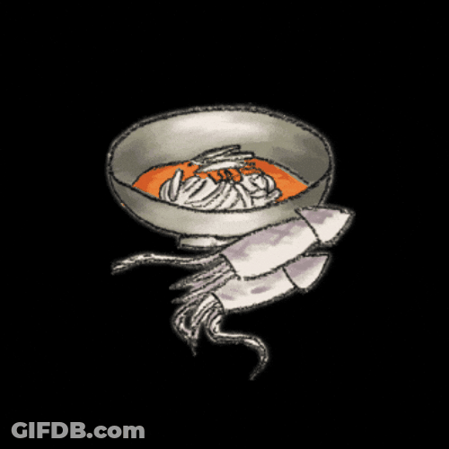 Squid Noodle Soup GIF