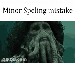 Squid With Minor Spelling Mistake GIF