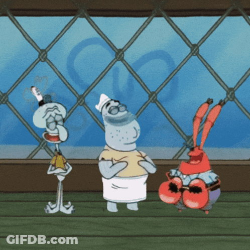 Squidward And Krabby Krabs GIF