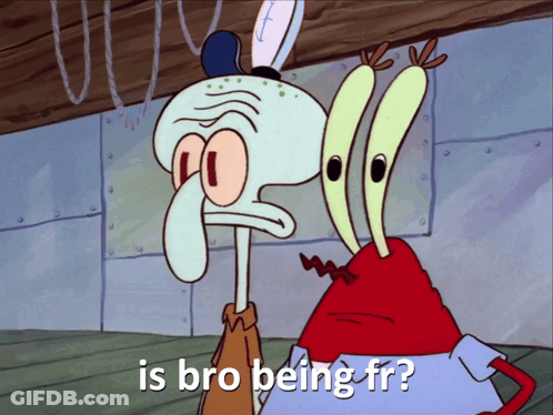 Squidward And Krabs Standing Together GIF