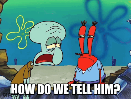 Squidward And Mr Krabs Talking GIF