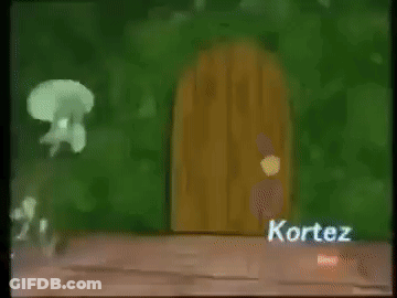 Squidward And Patrick From SpongeBob Standing Together GIF