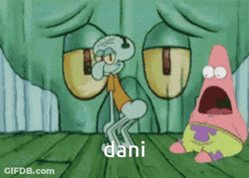 Squidward And Patrick Looking At Each Other GIF