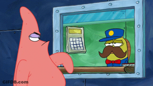 Squidward And Patrick Talking GIF