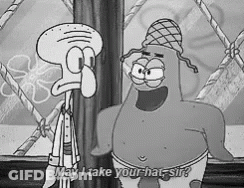 Squidward And Patrick Talking GIF