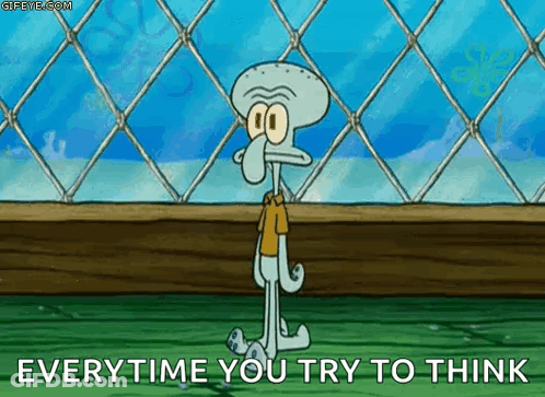 Squidward Chainlink Fence Everytime You Try To Thin GIF