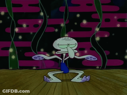 Squidward Dancing On Stage GIF