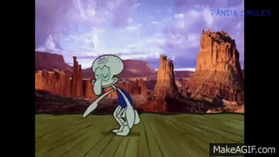 Squidward Dancing Scenes GIF