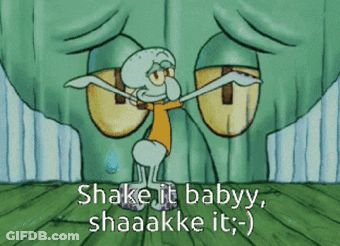 Squidward Dancing Shake It Baby Shake It GIF