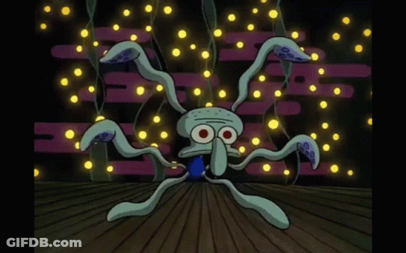 Squidward Dancing Squiggly Arms GIF