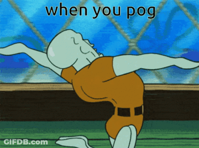 Squidward Dancing When You Pog GIF