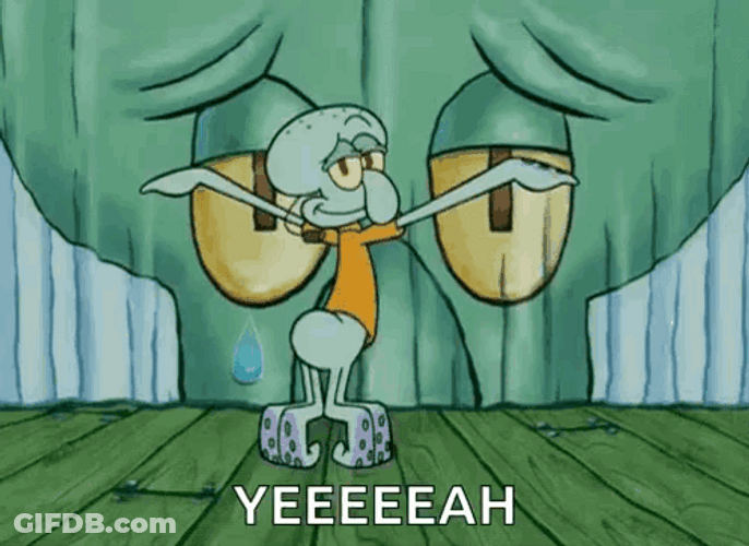 Squidward Dancing Yeah GIF
