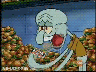 Squidward Eating Bag Of TNT NZ GIF