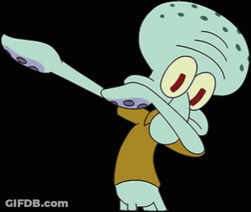 Squidward From Spongebob Doing A Dab GIF