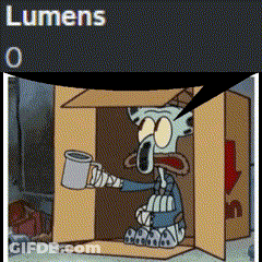 Squidward From Spongebob Is Sitting In A Cardboard Box Holding A Cup GIF