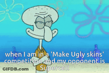 Squidward From Spongebob Says " When I Am In A Make Ugly Skins Competition GIF