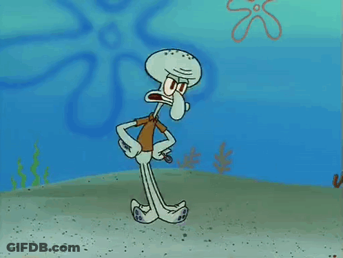 Squidward From SpongeBob SquarePants Big Belly GIF