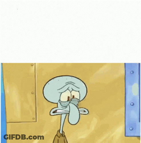 Squidward From SpongeBob SquarePants Holding Purple Brain GIF