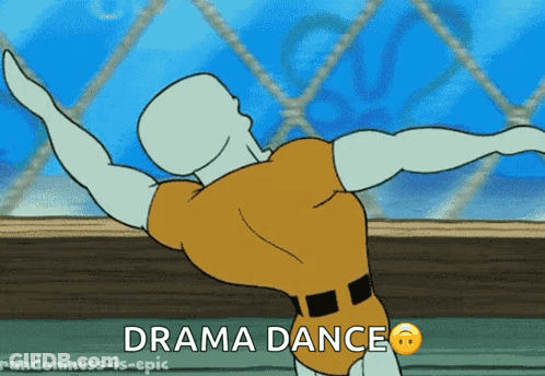 Squidward From Spongebob Squarepants Is Doing A Dance GIF
