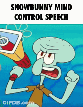 Squidward From Spongebob Squarepants Is Holding A Megaphone In His Hand . GIF