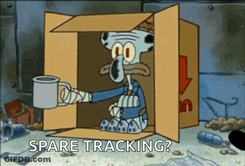 Squidward From Spongebob Squarepants Is In A Cardboard Box Holding A Cup Of Coffee . GIF