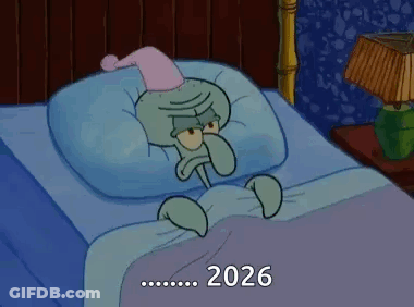 Squidward From Spongebob Squarepants Is Laying In Bed Wearing A Nightcap And A Hat . GIF