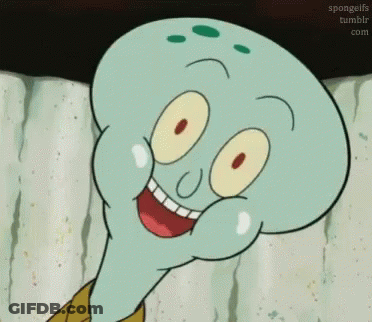 Squidward From Spongebob Squarepants Is Making A Funny Face . GIF