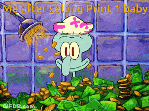 Squidward From Spongebob Squarepants Is Showered With Coins GIF